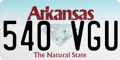 AR license plate 540VGU