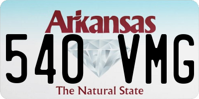 AR license plate 540VMG