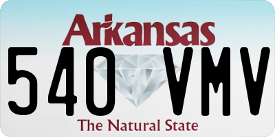 AR license plate 540VMV