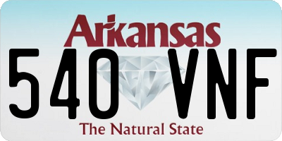 AR license plate 540VNF