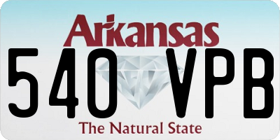 AR license plate 540VPB