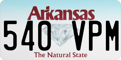 AR license plate 540VPM