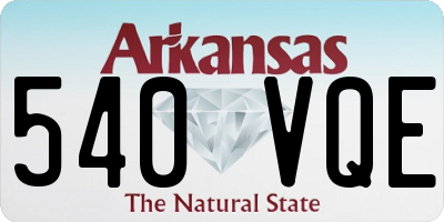 AR license plate 540VQE