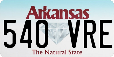 AR license plate 540VRE