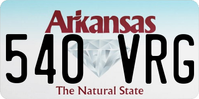 AR license plate 540VRG