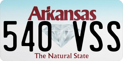 AR license plate 540VSS