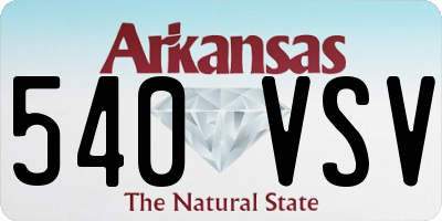 AR license plate 540VSV