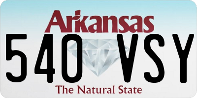 AR license plate 540VSY