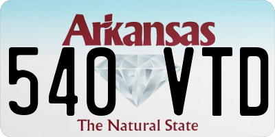 AR license plate 540VTD