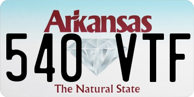 AR license plate 540VTF