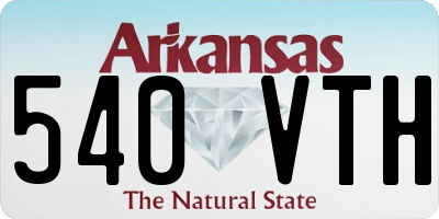 AR license plate 540VTH