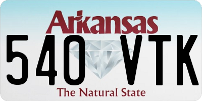 AR license plate 540VTK