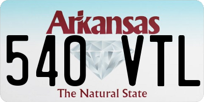AR license plate 540VTL