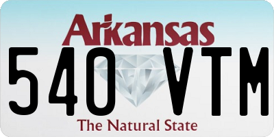 AR license plate 540VTM
