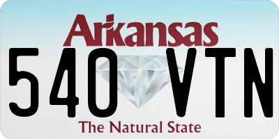 AR license plate 540VTN