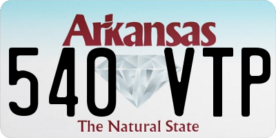 AR license plate 540VTP
