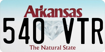 AR license plate 540VTR
