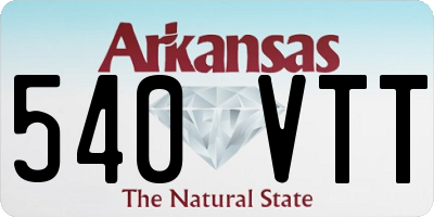 AR license plate 540VTT