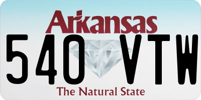 AR license plate 540VTW