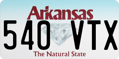 AR license plate 540VTX