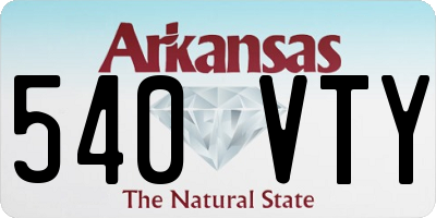 AR license plate 540VTY
