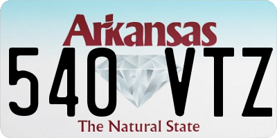 AR license plate 540VTZ