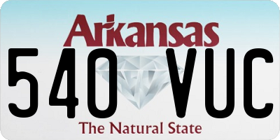 AR license plate 540VUC