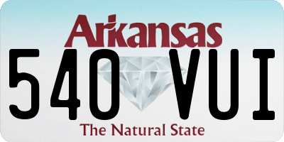 AR license plate 540VUI