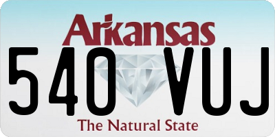 AR license plate 540VUJ