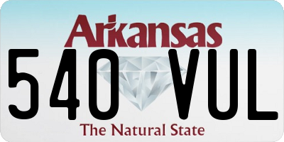 AR license plate 540VUL