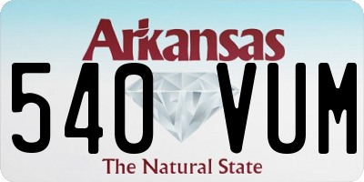 AR license plate 540VUM
