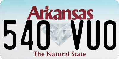 AR license plate 540VUO