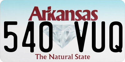 AR license plate 540VUQ