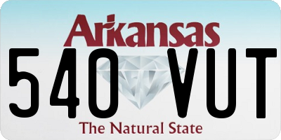 AR license plate 540VUT