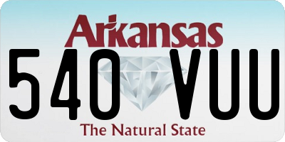AR license plate 540VUU