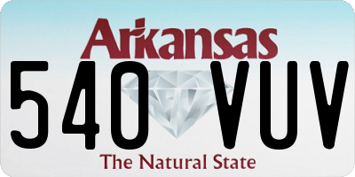 AR license plate 540VUV