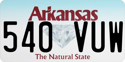 AR license plate 540VUW
