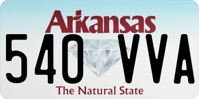 AR license plate 540VVA