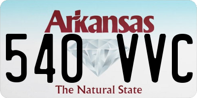 AR license plate 540VVC