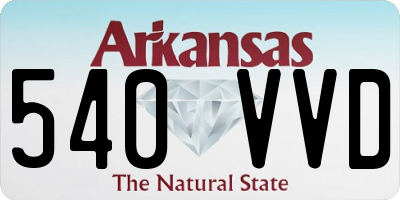 AR license plate 540VVD