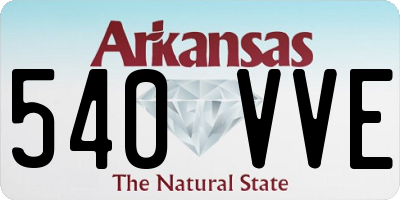AR license plate 540VVE