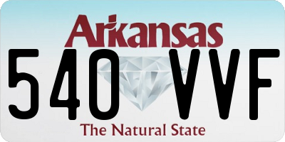 AR license plate 540VVF