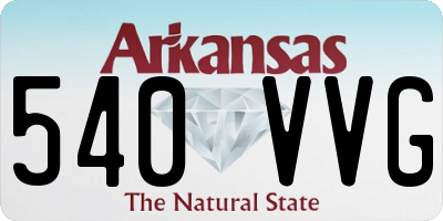 AR license plate 540VVG
