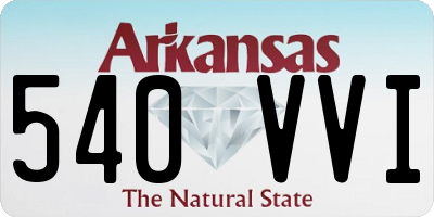 AR license plate 540VVI
