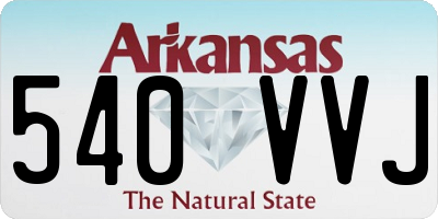 AR license plate 540VVJ