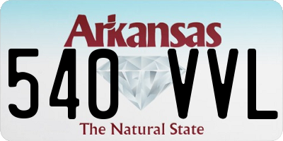 AR license plate 540VVL