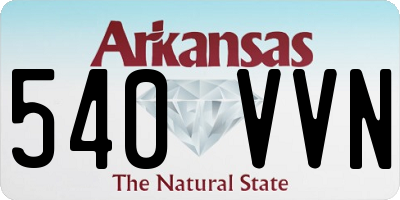 AR license plate 540VVN