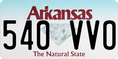 AR license plate 540VVO