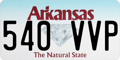 AR license plate 540VVP