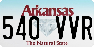 AR license plate 540VVR